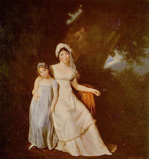 Mme de Stael et sa fille, Marguerite Gerard